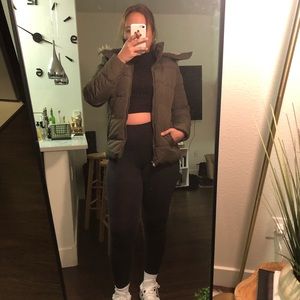 SOLD Army green puffer jacket